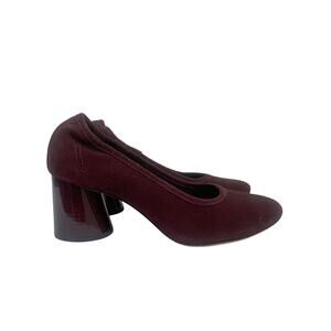 Antonio Melani-Kathran-Block‎ Heel Pumps-Burgundy Suede-Women-Size 7